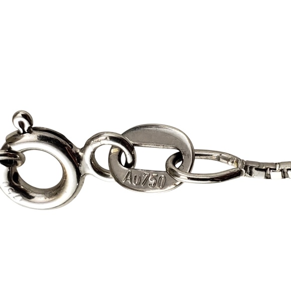 18K White and Yellow Gold and Diamond Art Deco Style Pendant Necklace #20647 - Picture 6 of 8